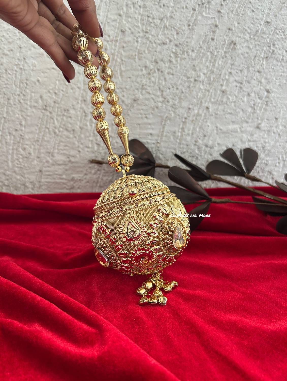 Mini Metal Potli Bag Gold