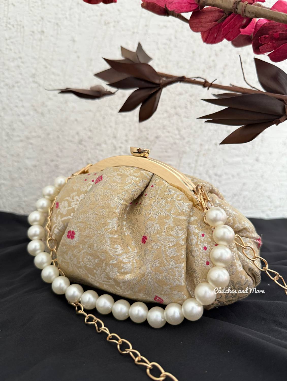 Banarsi Batua Bag Light Gold