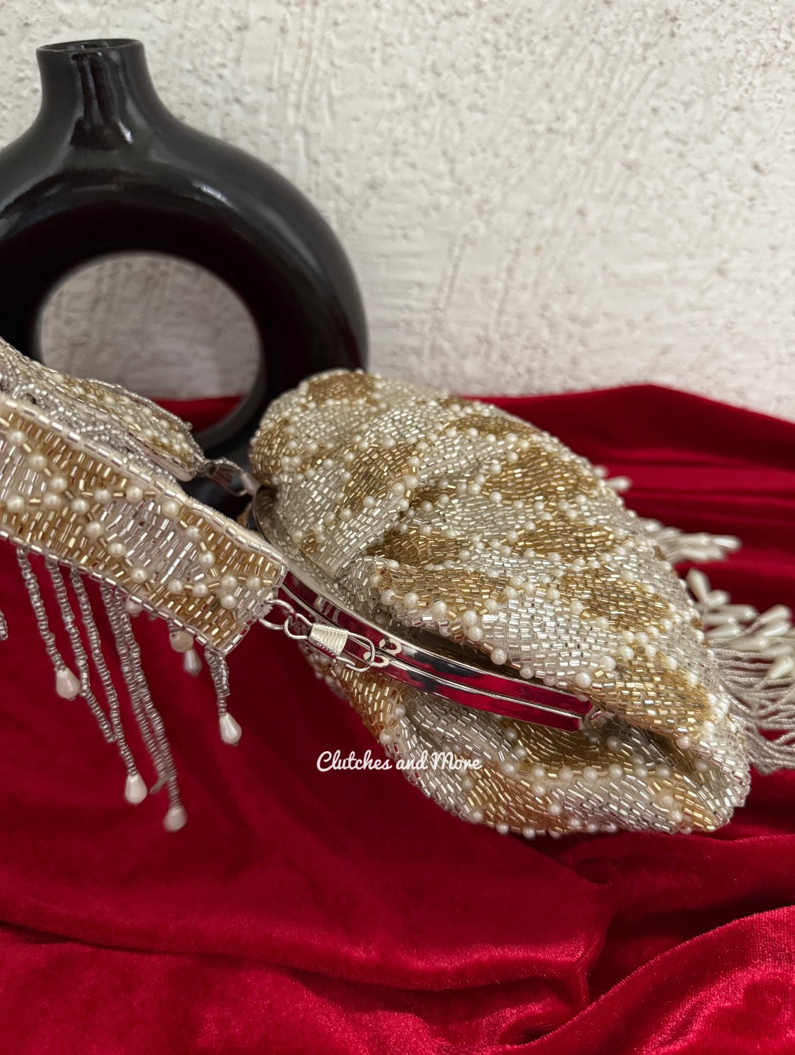 Silver Gold Batua Bag