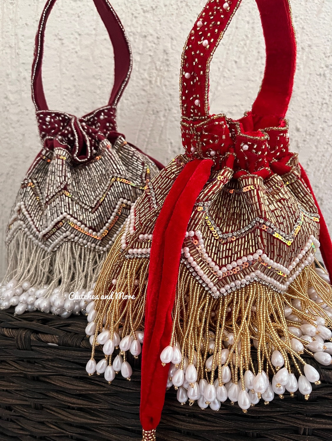 Premium Jhumka Potli Maroon