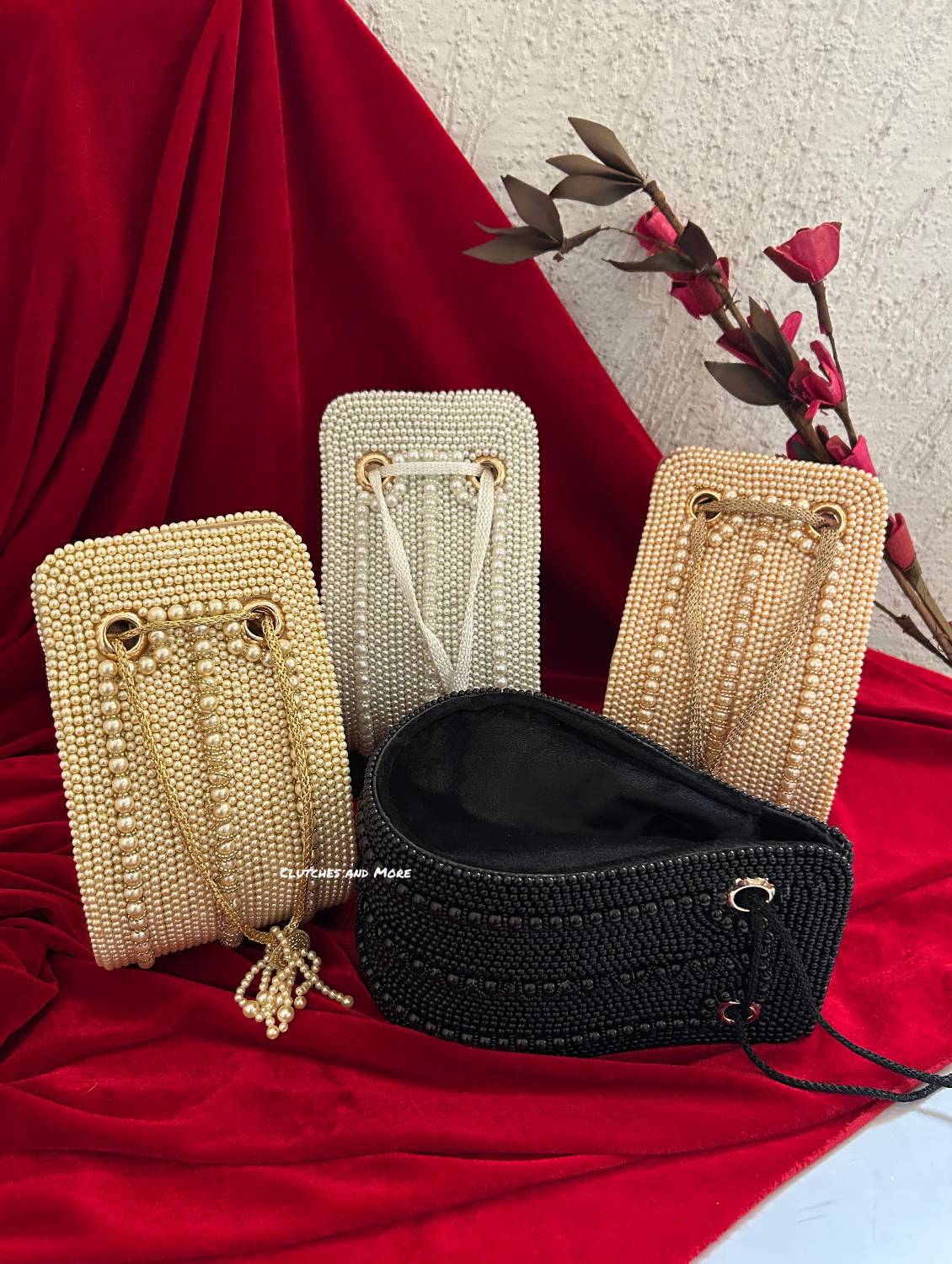 Pearl Droplet Bag White