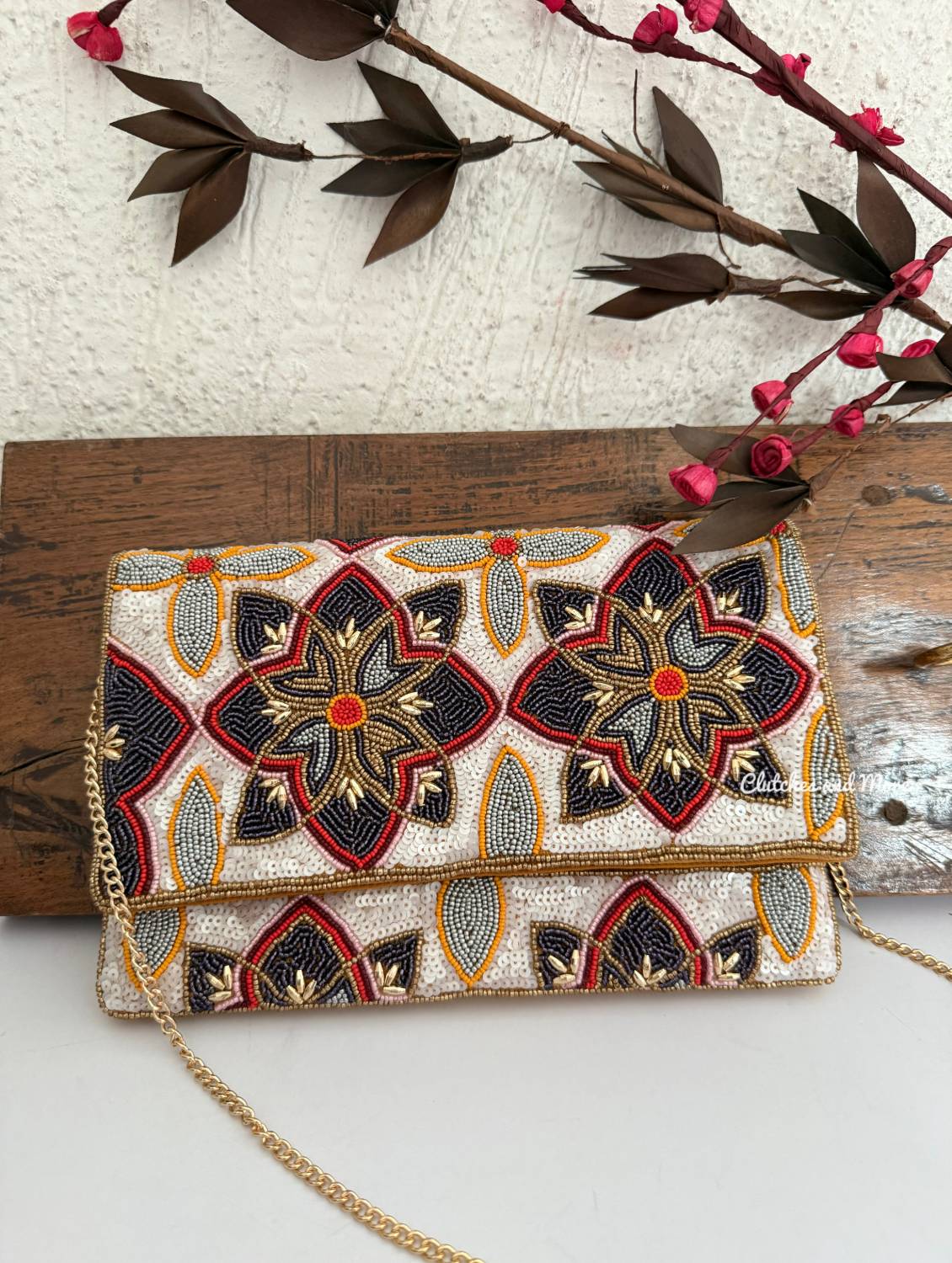Boho Nude Envelope Flap Bag