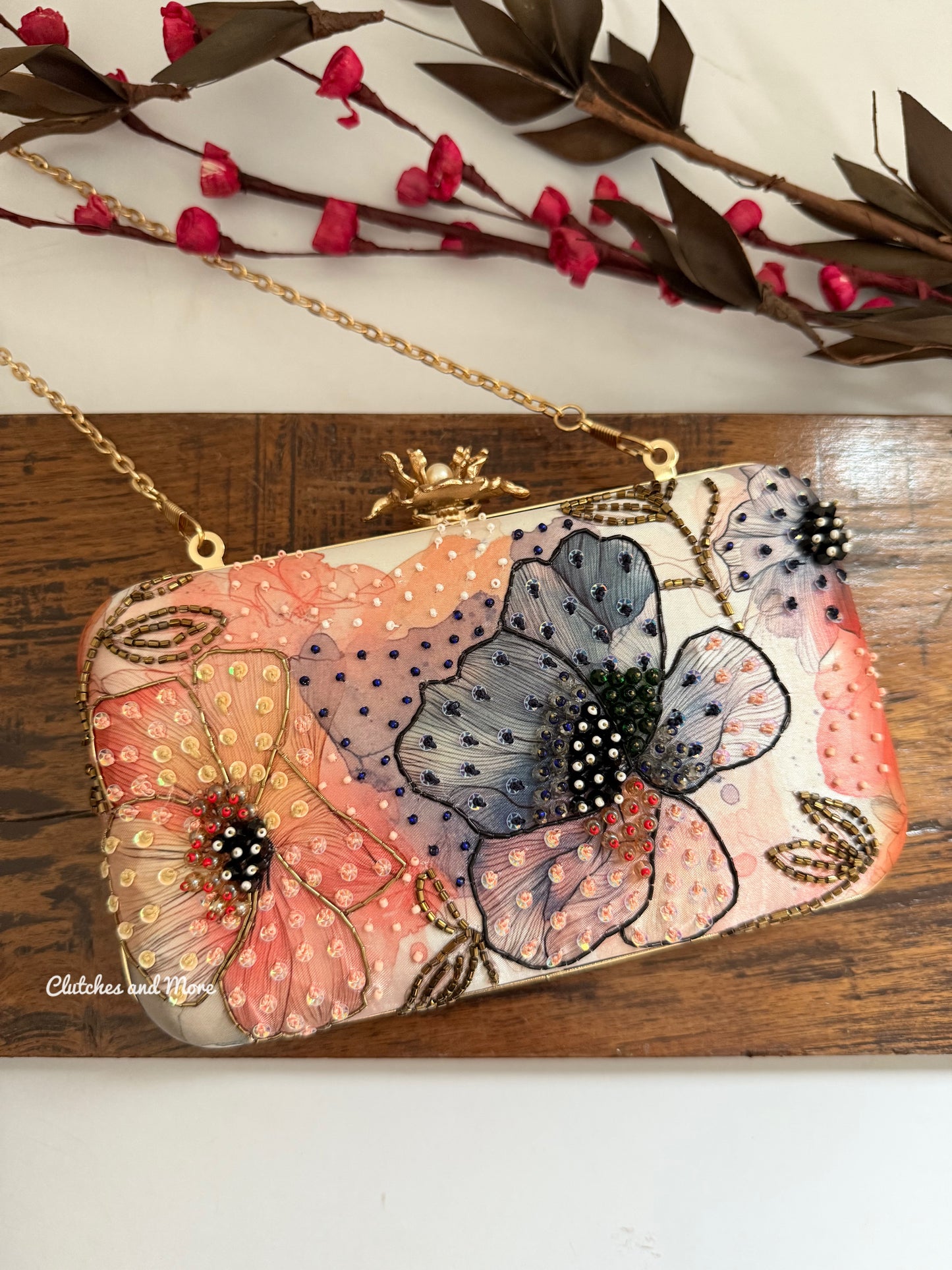 Poppy Floral Clutches