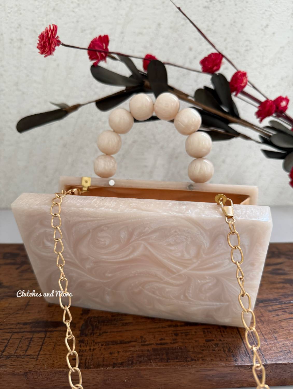 Agate Resin Clutch with Handle