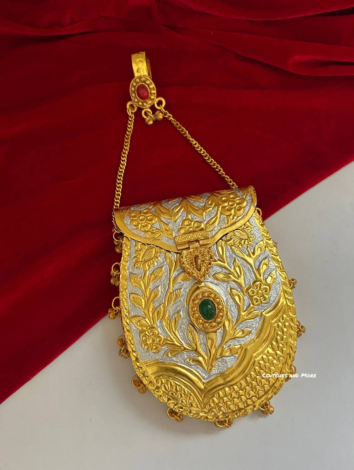 Gold Silver Brass Mobile Waist bag