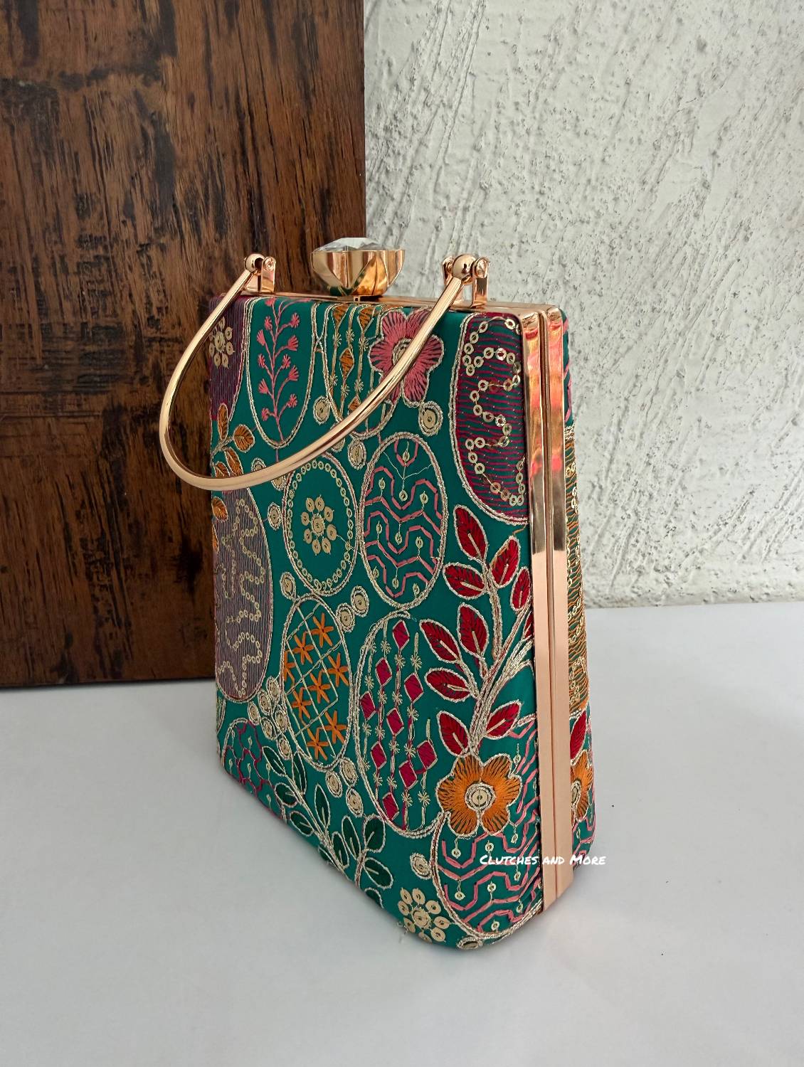 Ibadat Lakhnawi Chikankari Bag Green