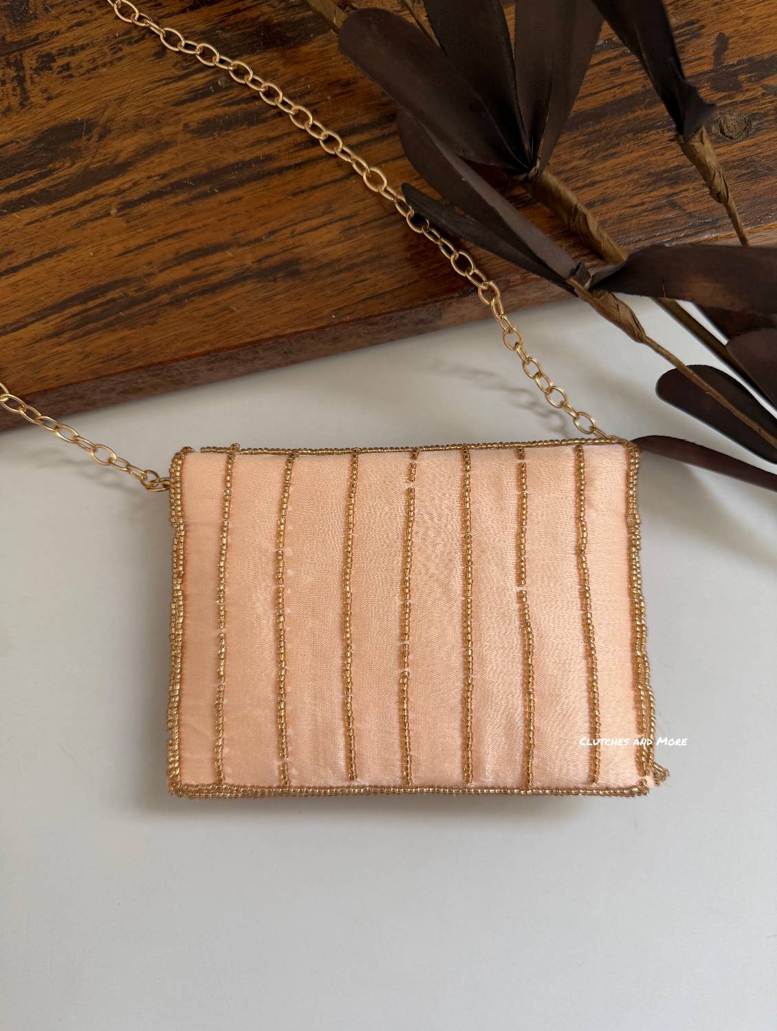 Mini Handwork Flap Bag Rose Gold