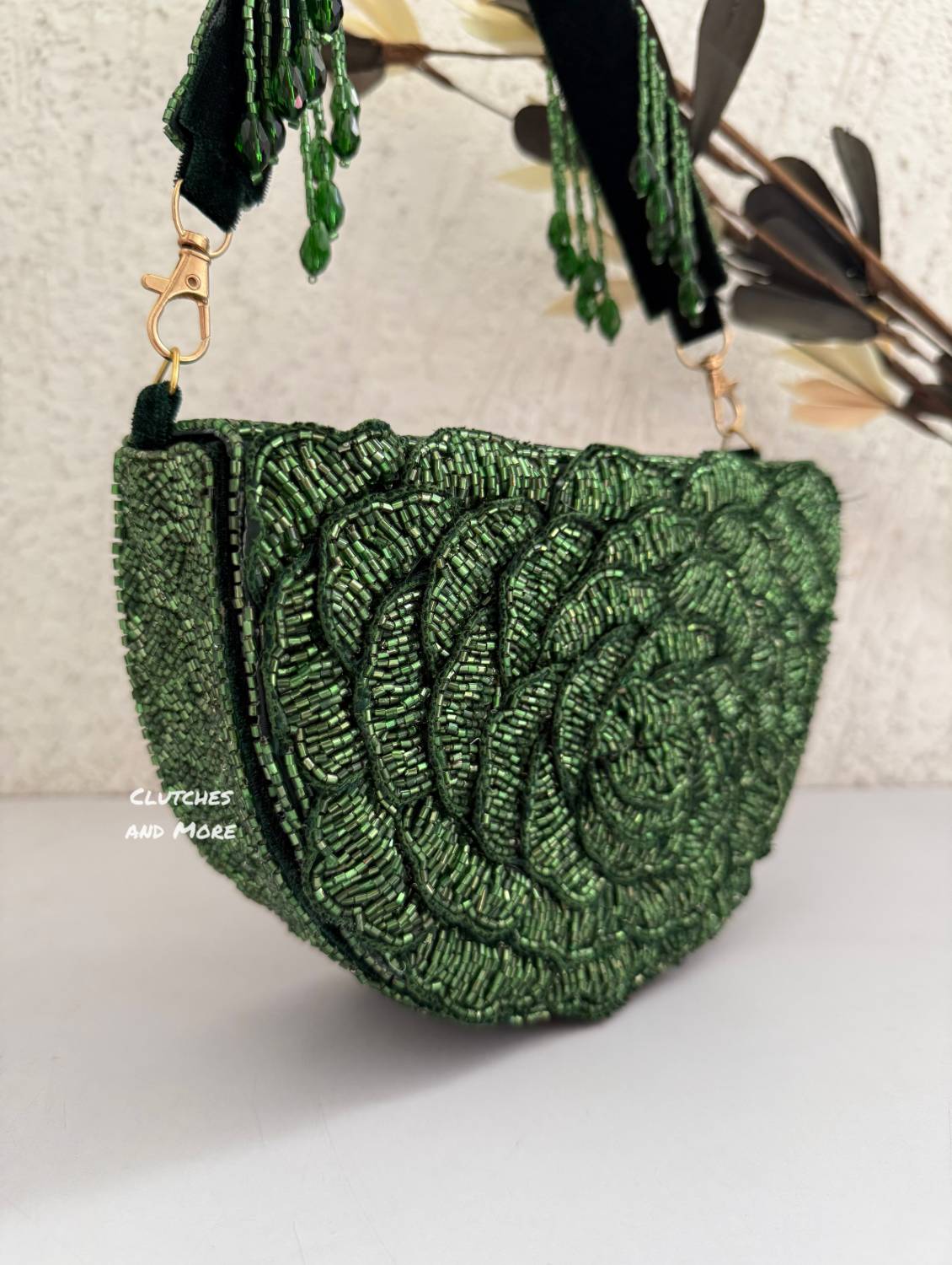 Luxury Rosetta Flap Bag Green