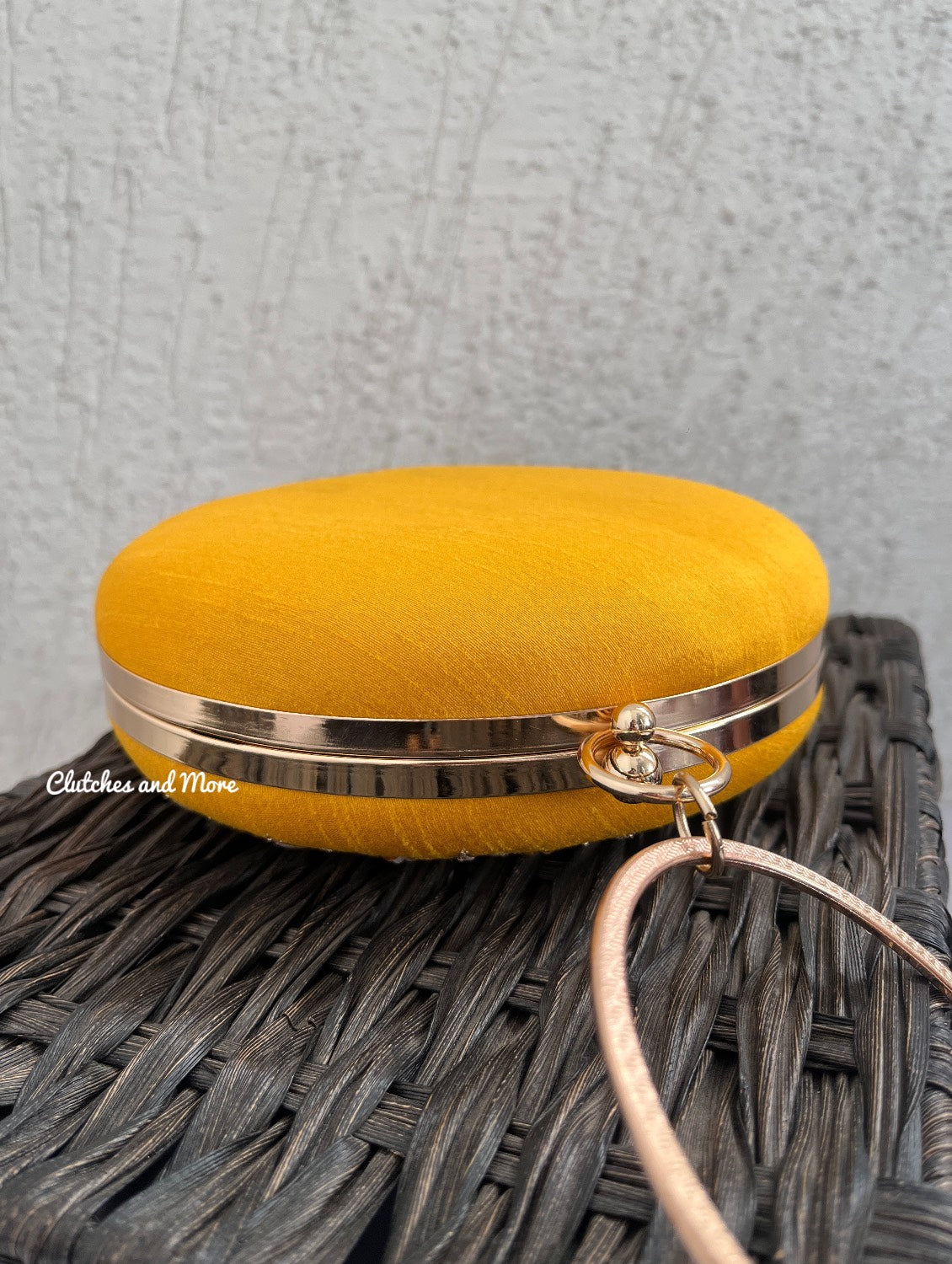 Chakra Yellow Round Clutch