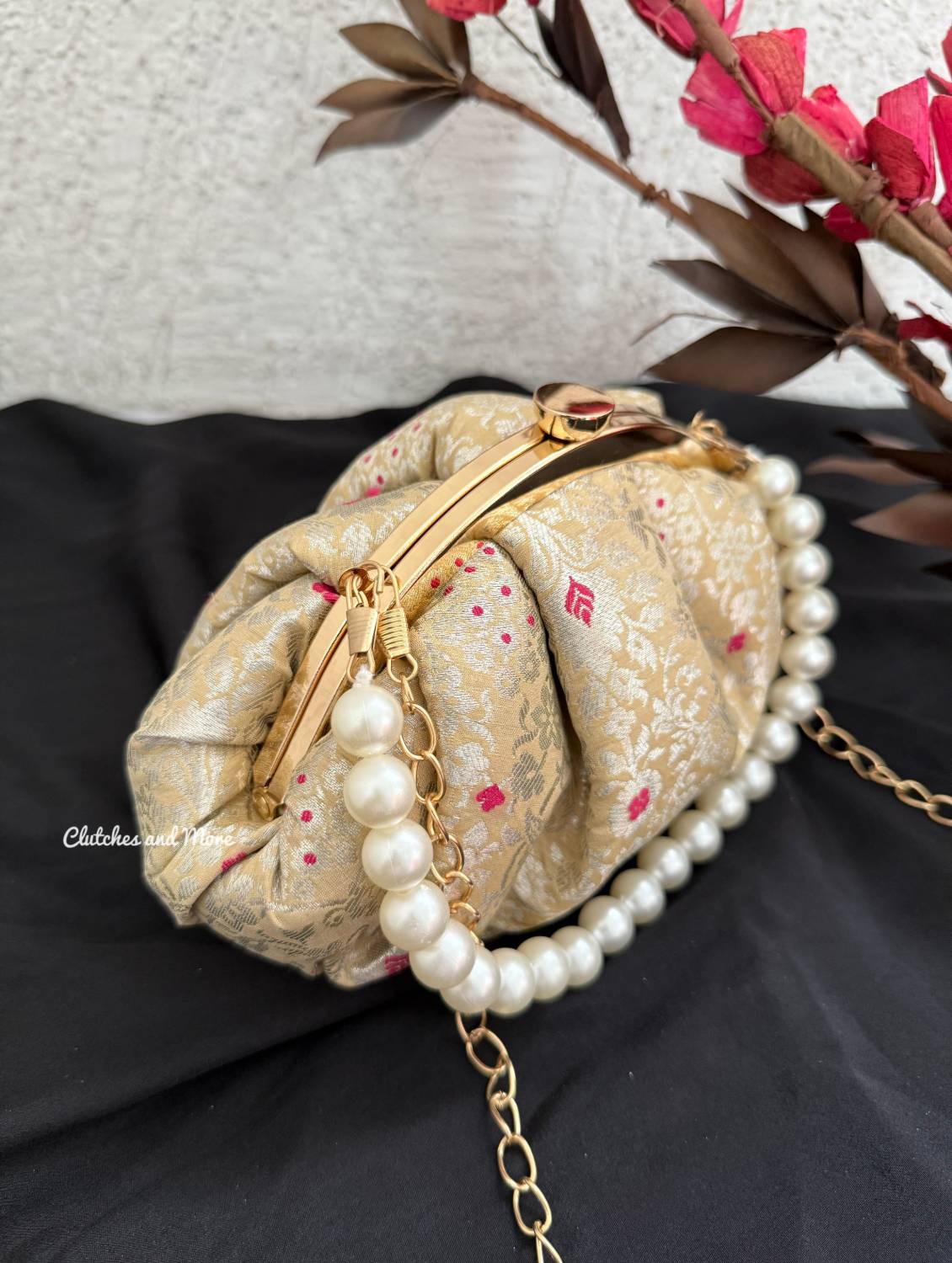 Banarsi Batua Bag Light Gold