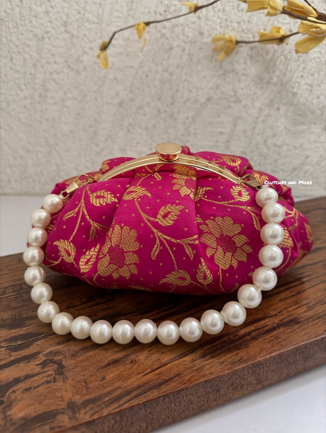 Banarsi Batua Bag Hot Pink