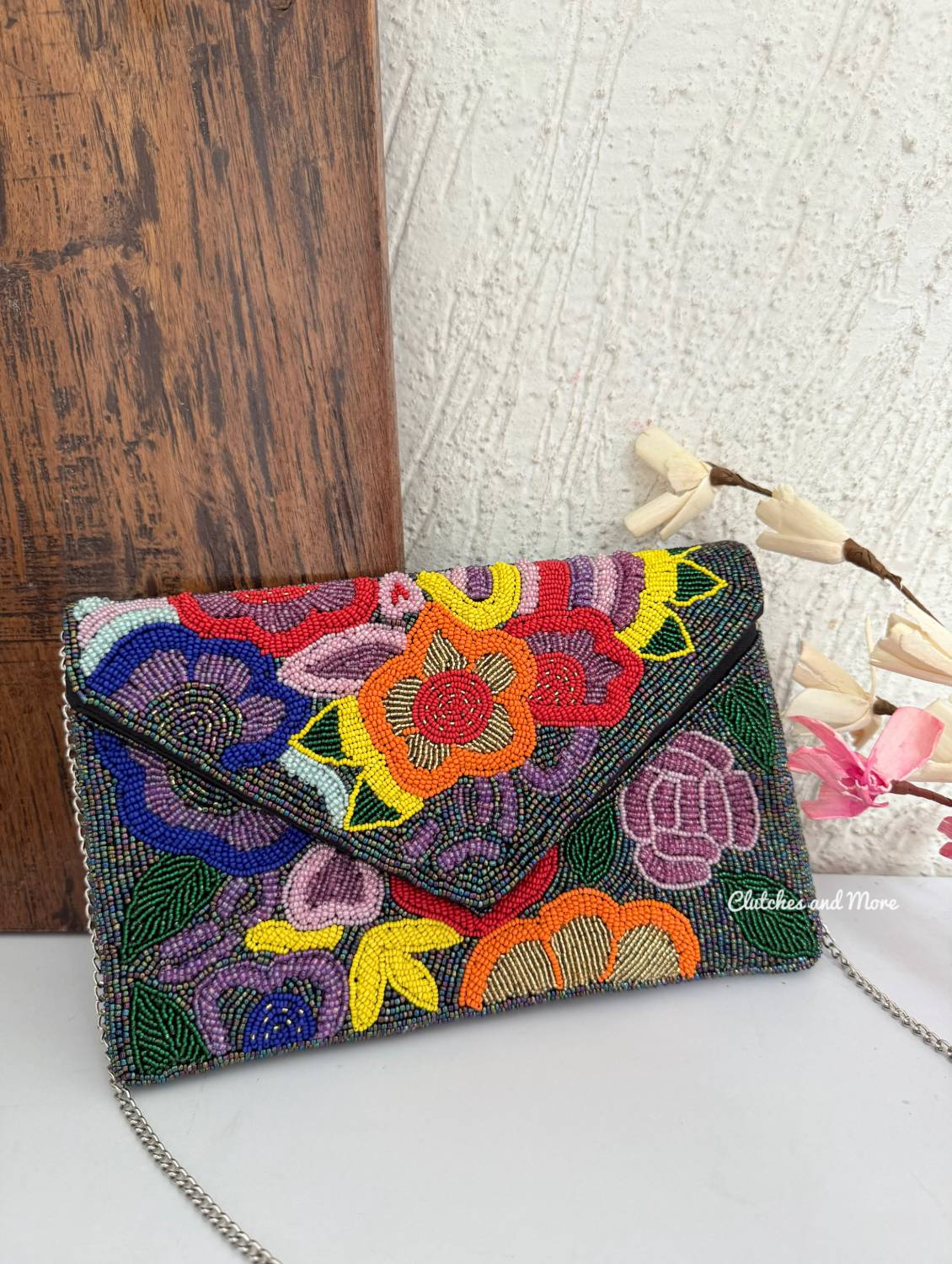 Floral Multicolored Envelope Bag