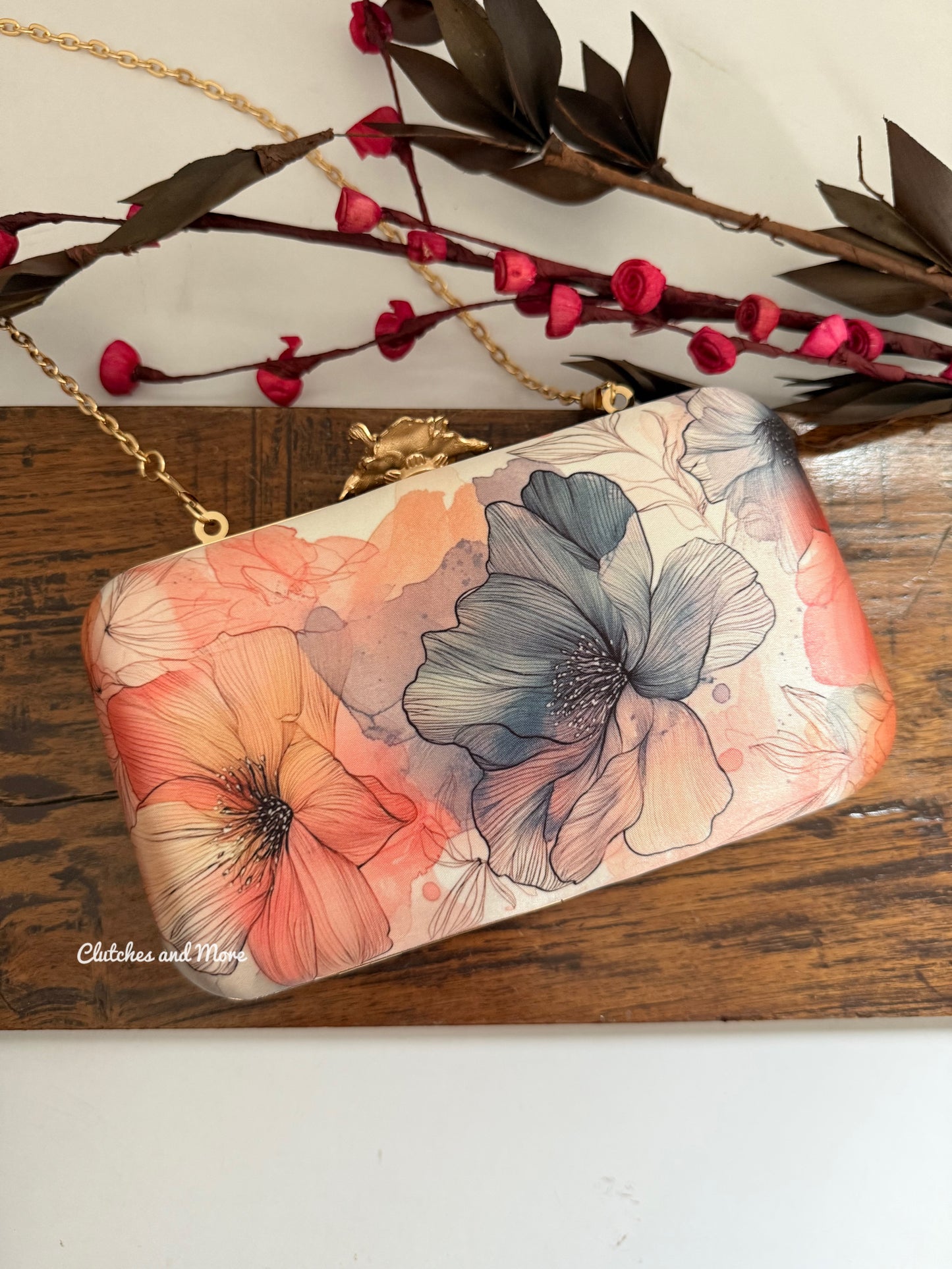 Poppy Floral Clutches
