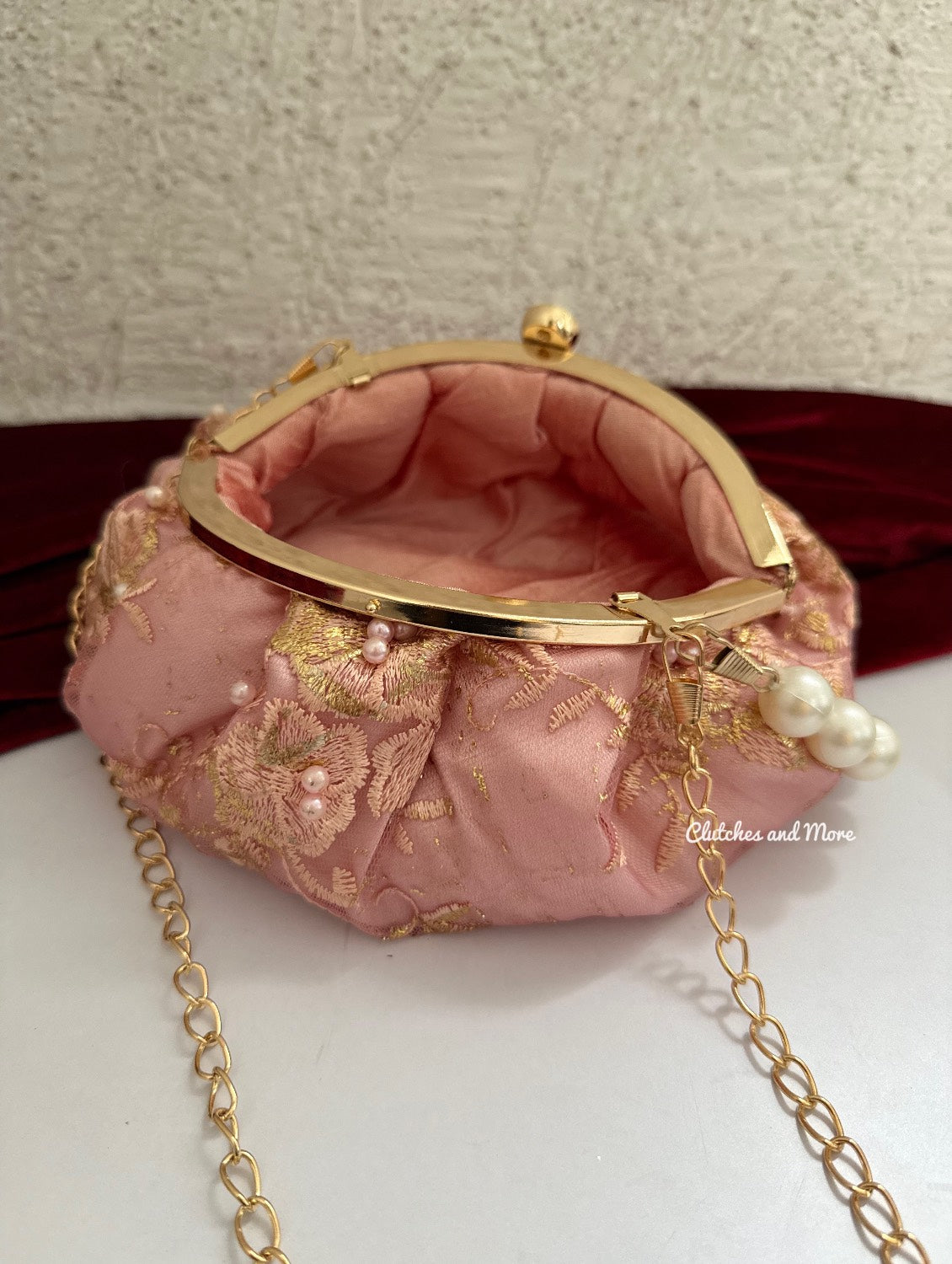 Blossom Batua bag Peach