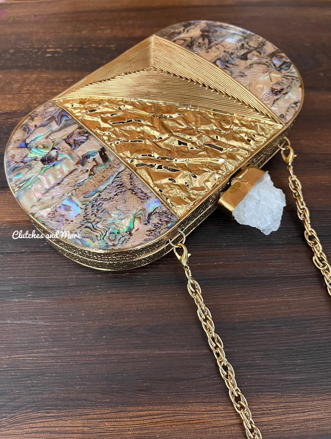 Mira Mother of pearl luxury clutch