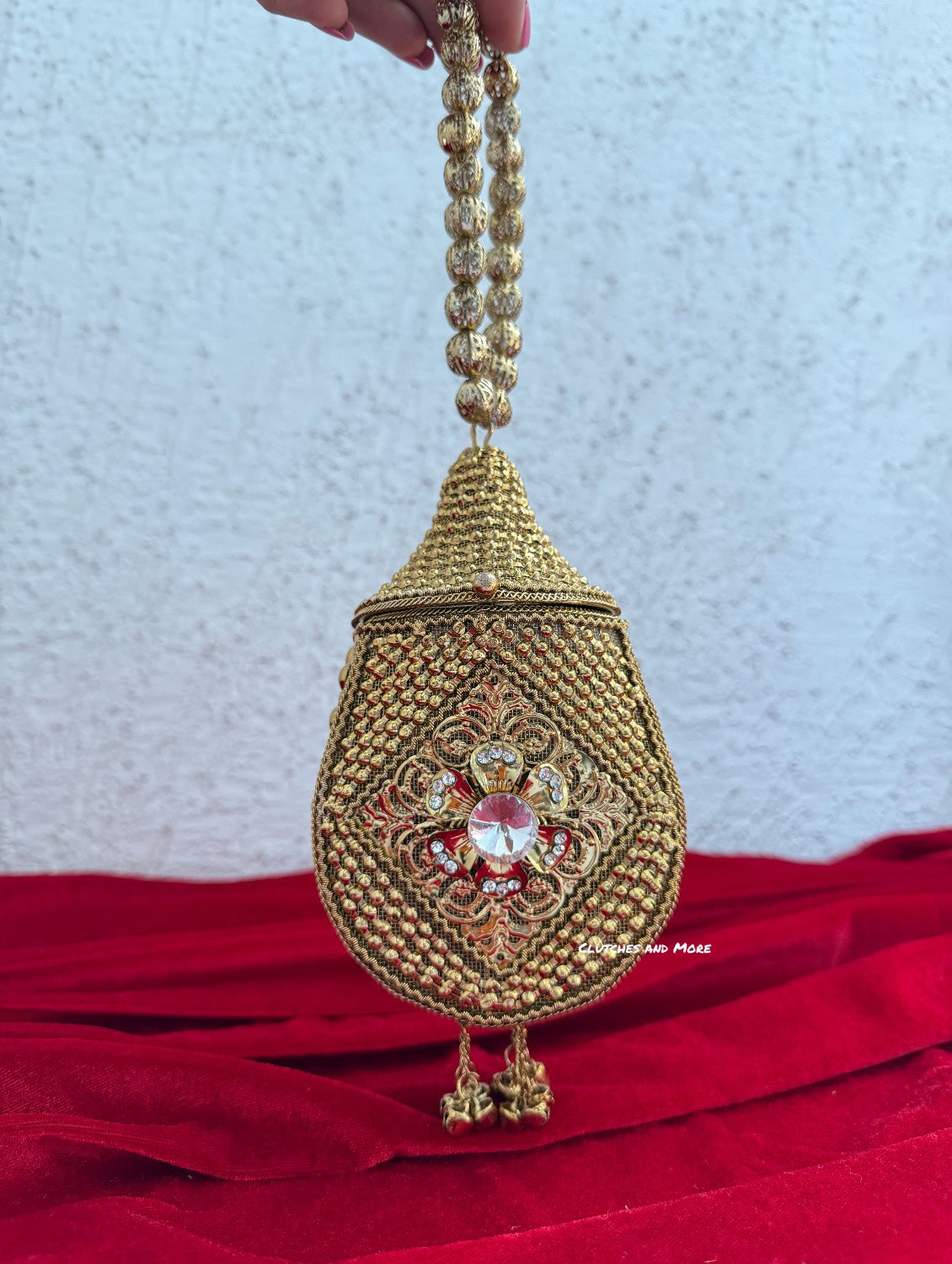 Mini Metal Potli Bag Gold
