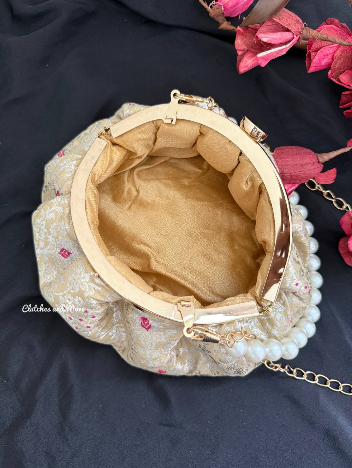 Banarsi Batua Bag Light Gold