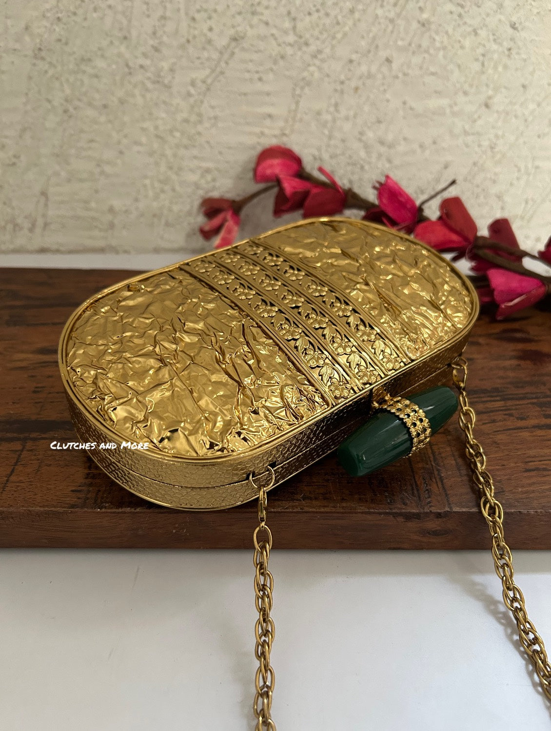 Aadya Kundan Mother of pearl luxury clutch