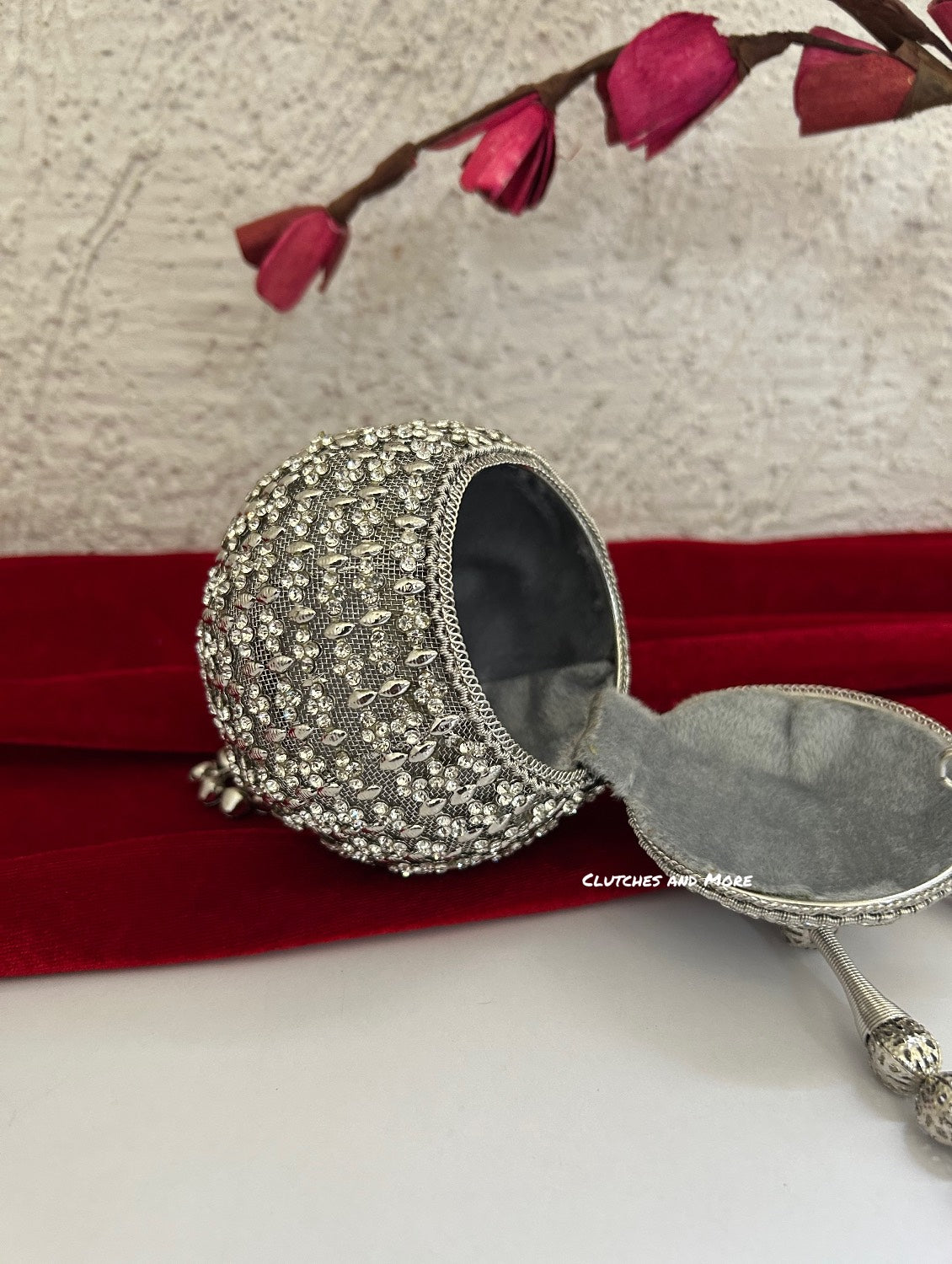 Mini Metal Potli Bag Silver