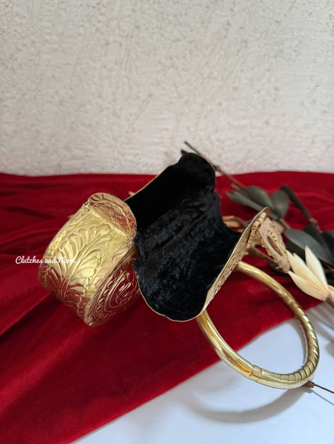 Brass Gold Heart Clutch