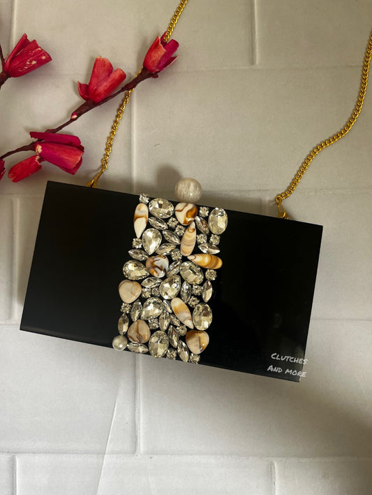 Luxe Resin Clutch Black