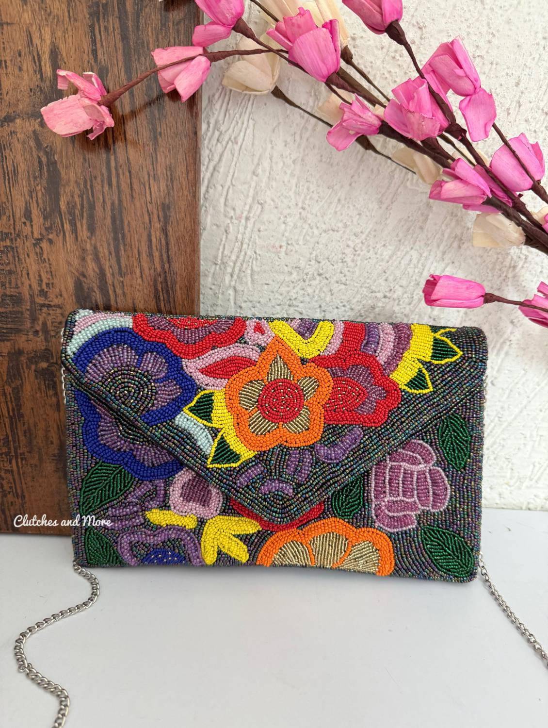 Floral Multicolored Envelope Bag
