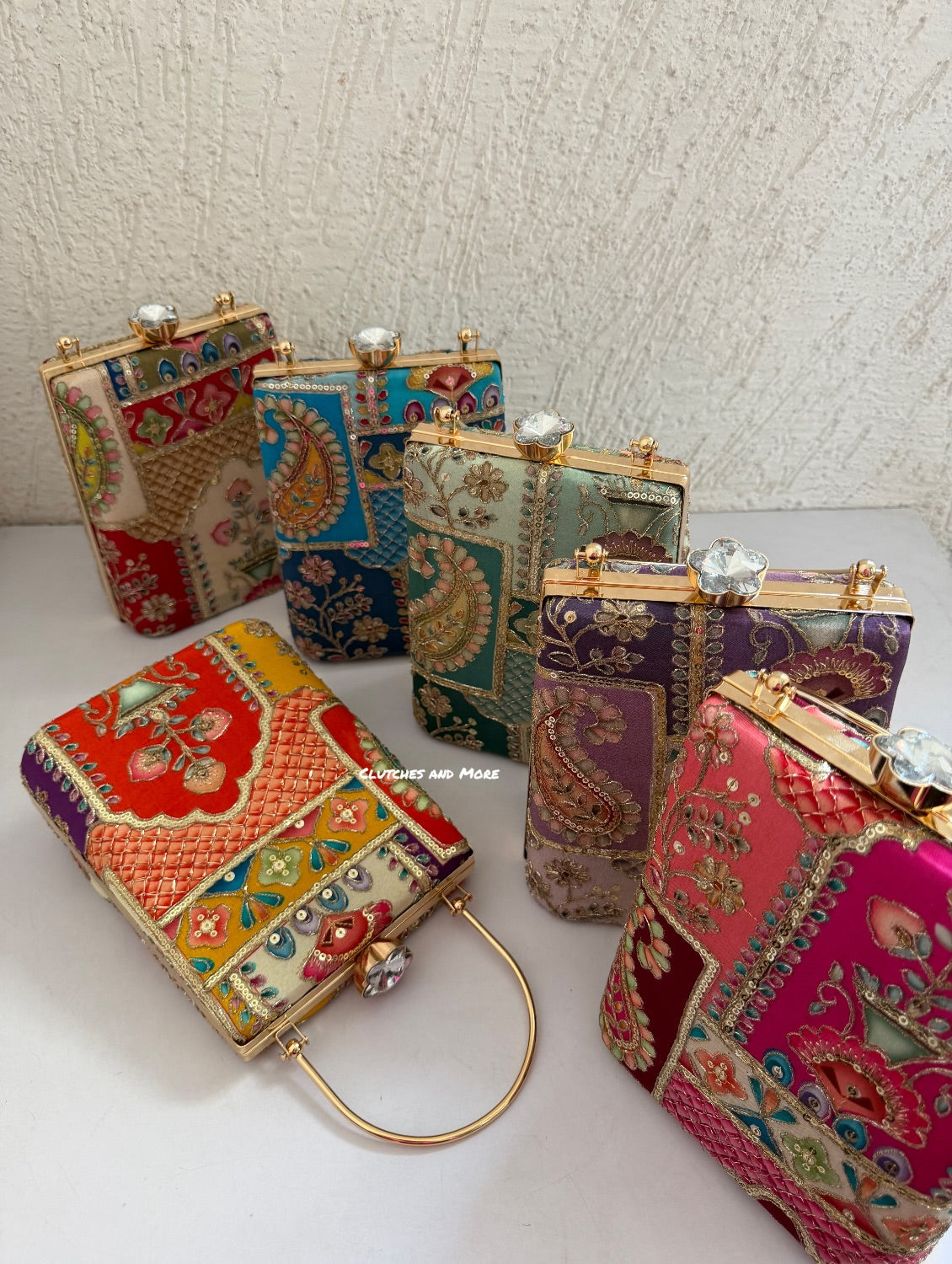 Maharani Party Bag Yellow Red Multi