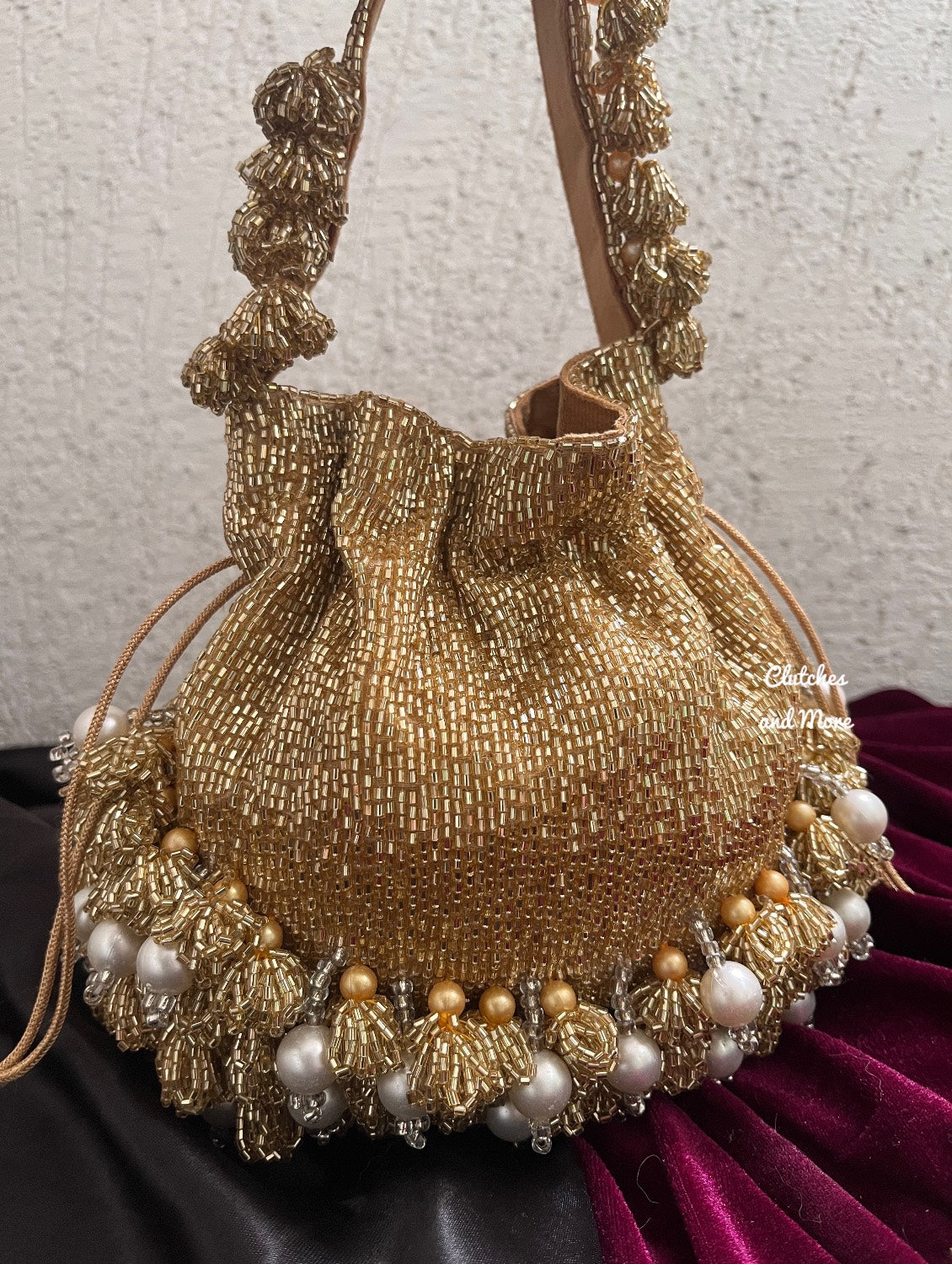 Luxury Gold Bucket Potli
