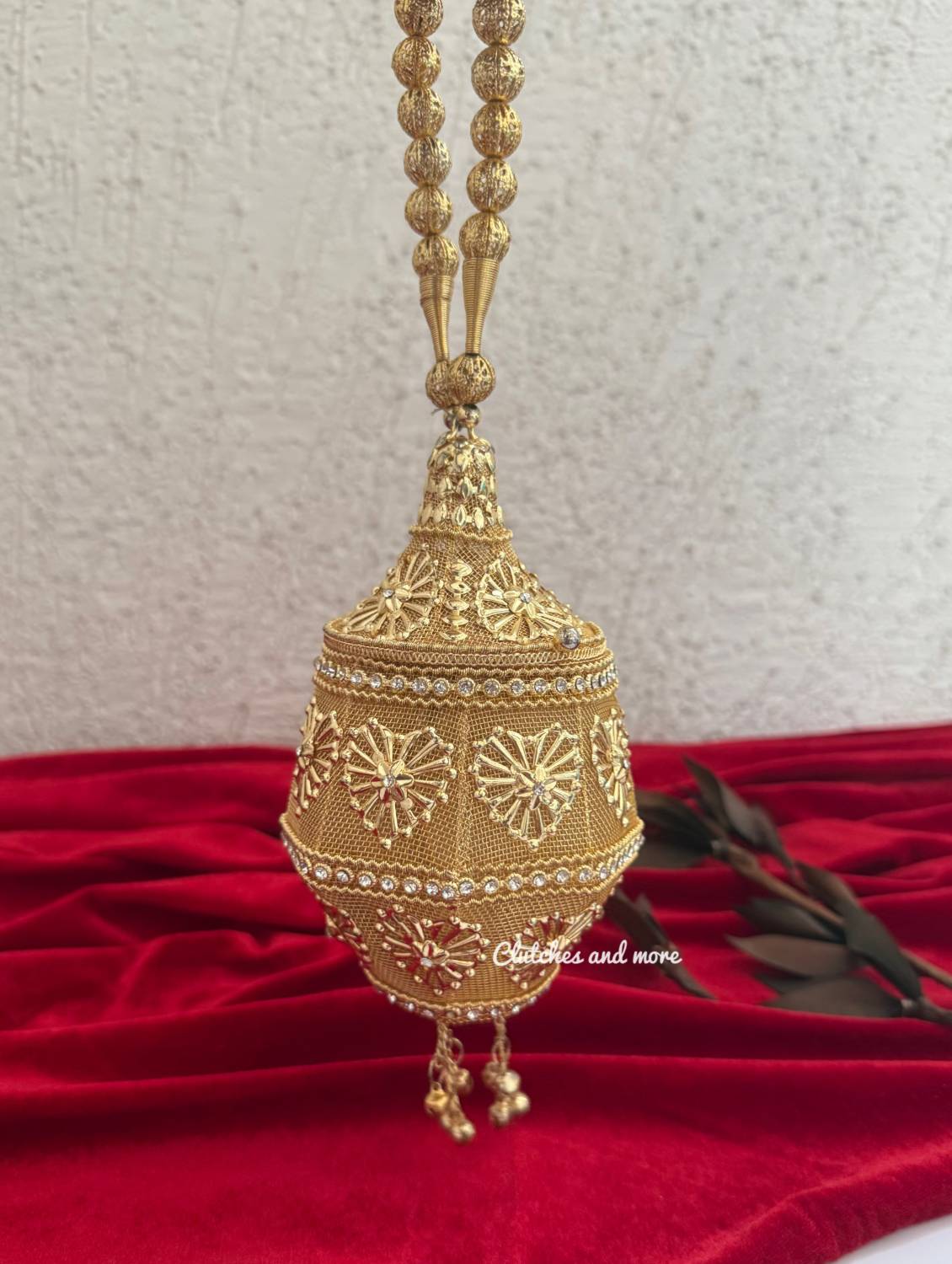 Mini Metal Potli Bag Gold
