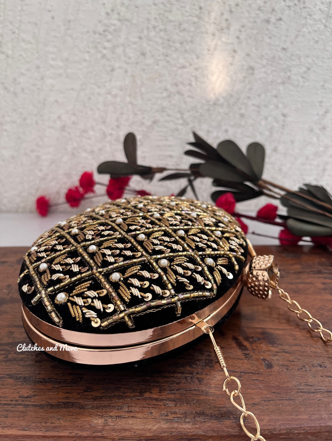 Ananya Big Capsule Clutch Black