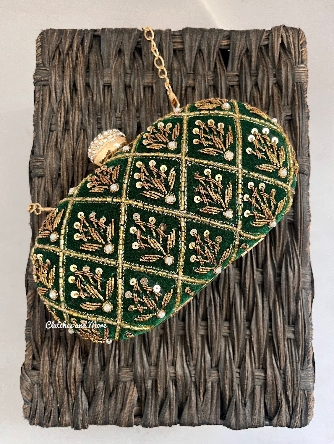 Ananya Green Capsule clutch