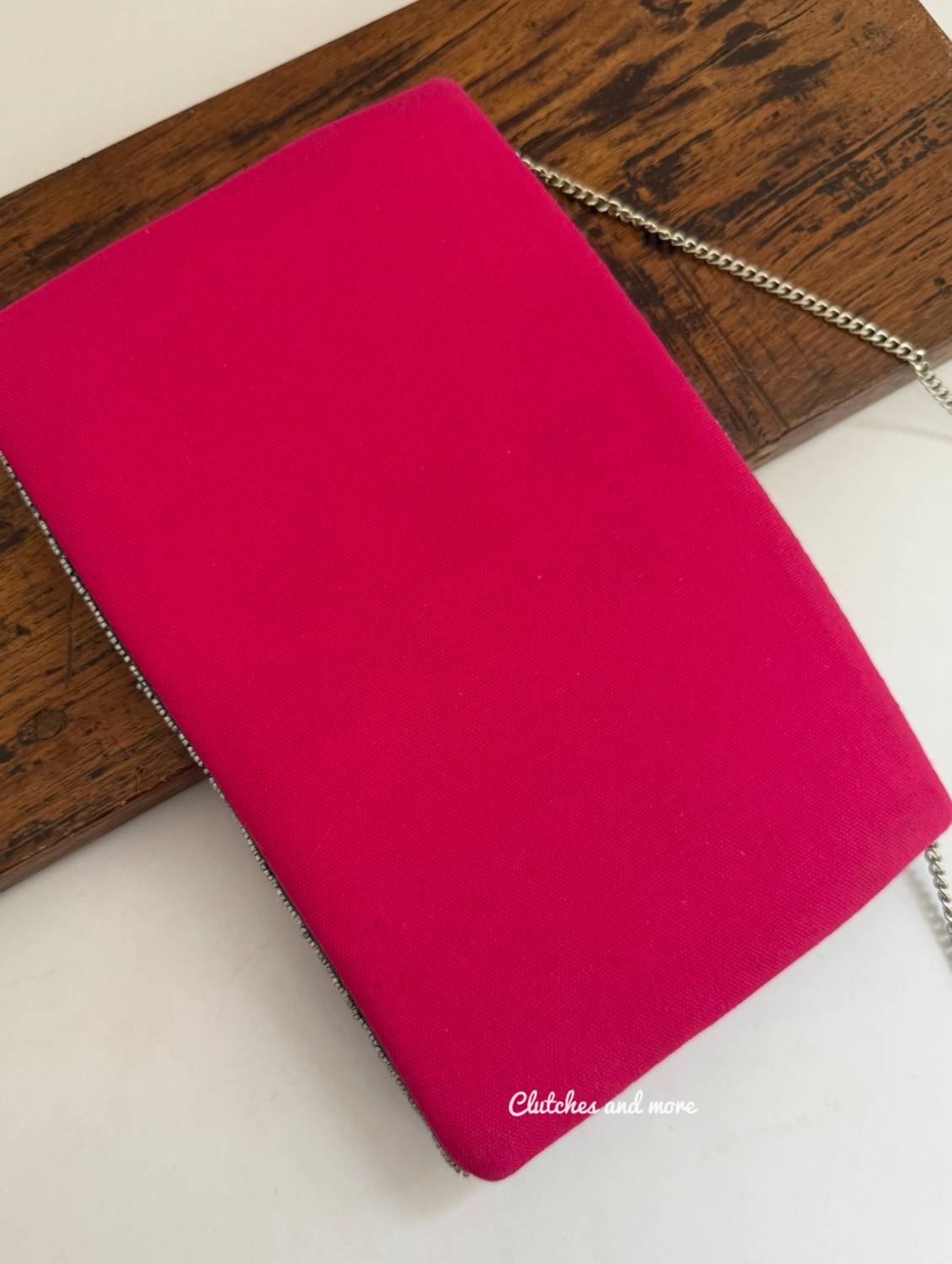 Grey Pink Floral  Envelope Bag