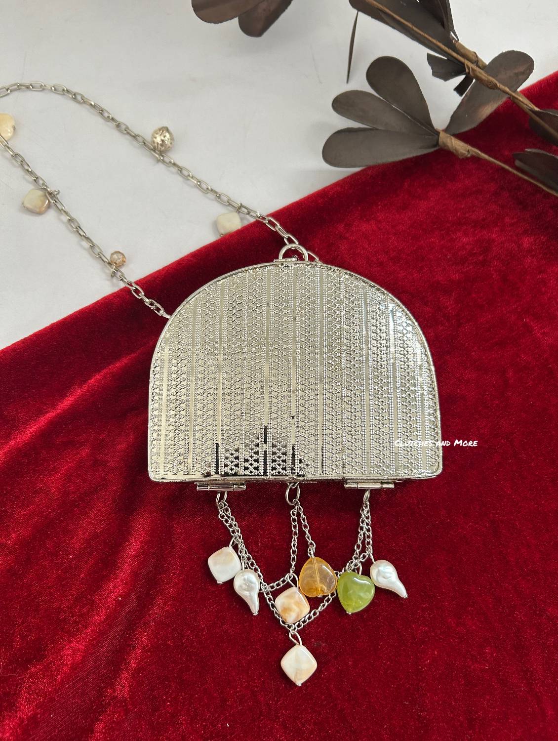 Mini Mother of Pearl Clutch Silver