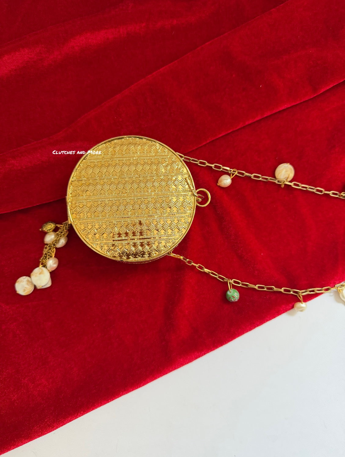 Mini Mother of Pearl Clutch Gold