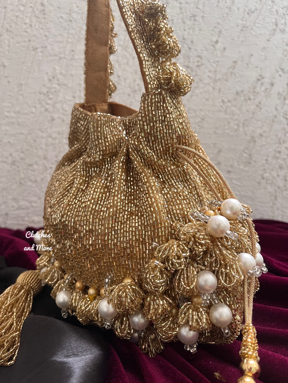 Luxury Gold Bucket Potli