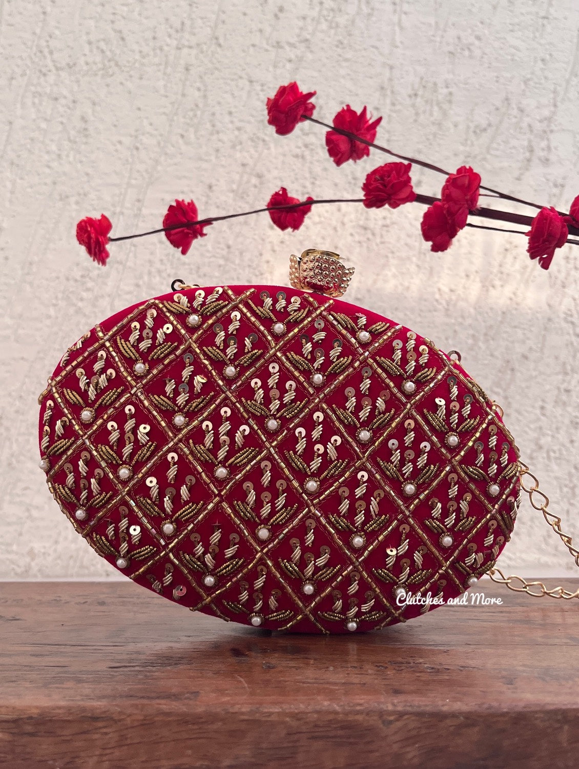 Ananya Big Capsule Clutch Pink