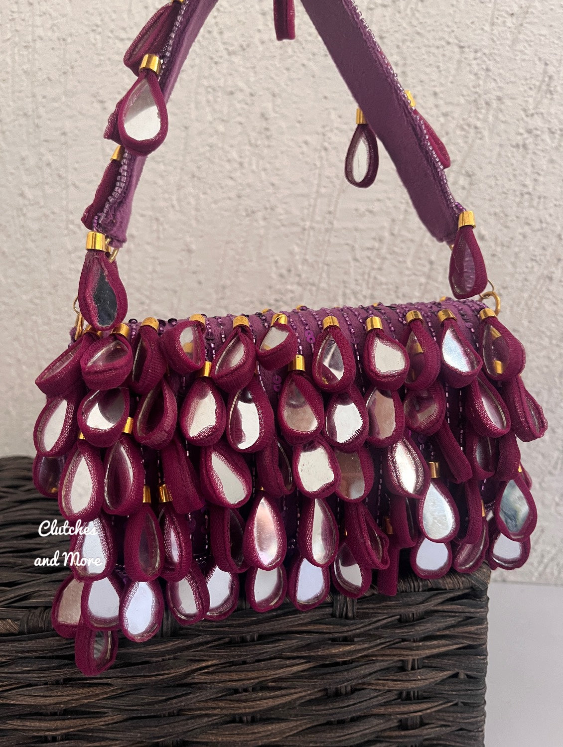 Mirror Flap Bag Purple
