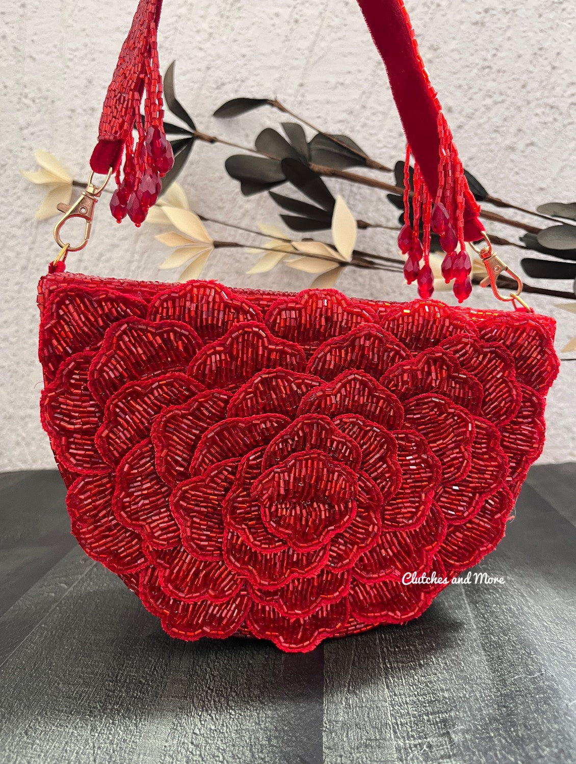Luxury Rosetta Flap Bag Red