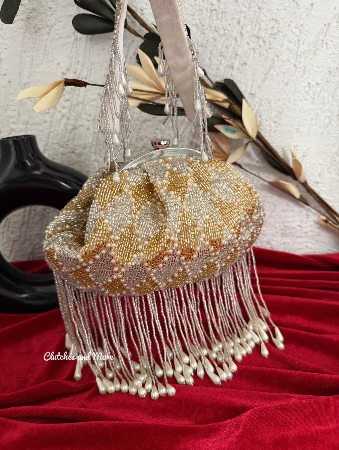 Silver Gold Batua Bag