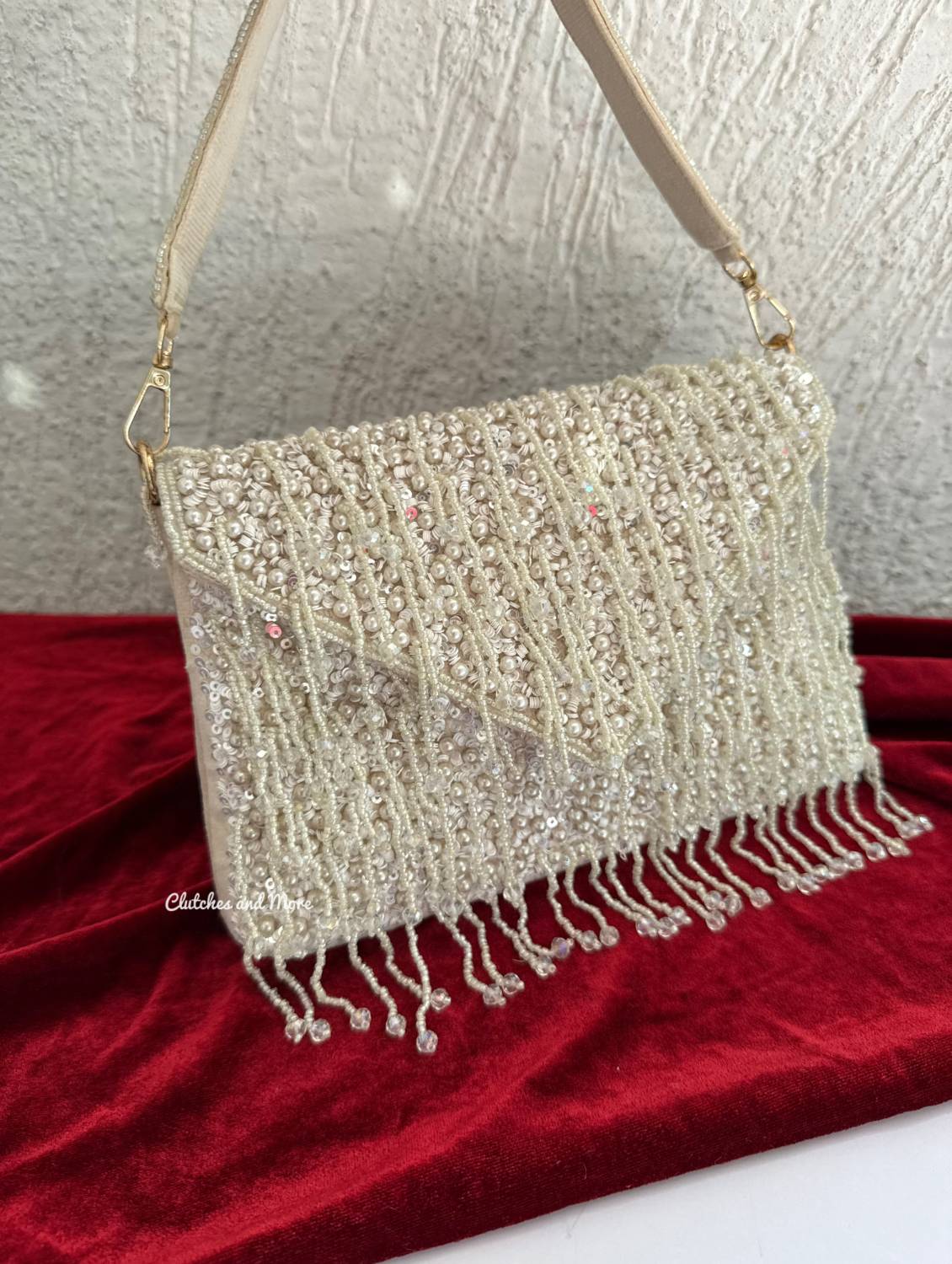 Sophia Envelope Bag White