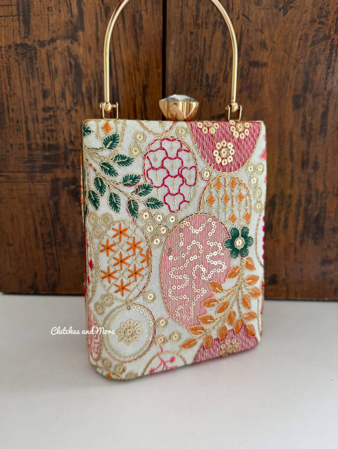 Ibadat Lakhnawi Chikankari Bag White