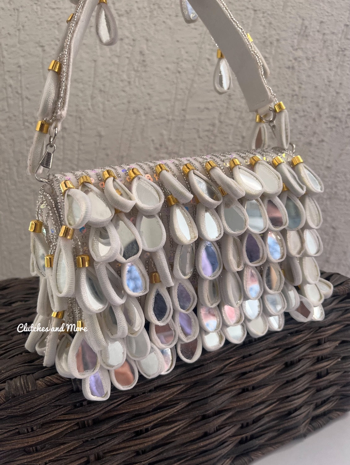 Mirror Flap Bag White