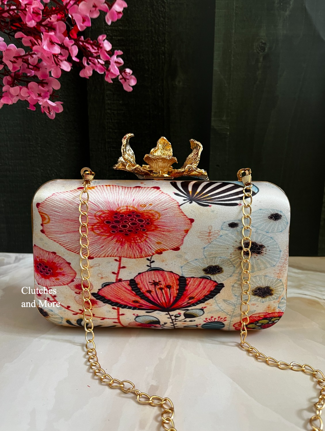 Floral Pop Big Knob clutch