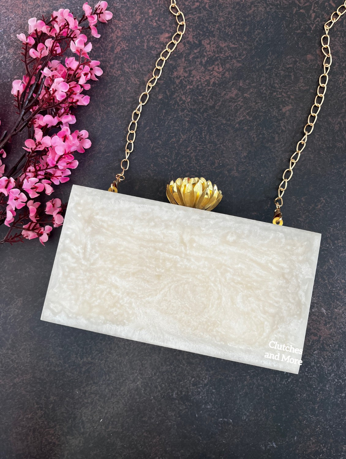 Magical White Resin Clutch
