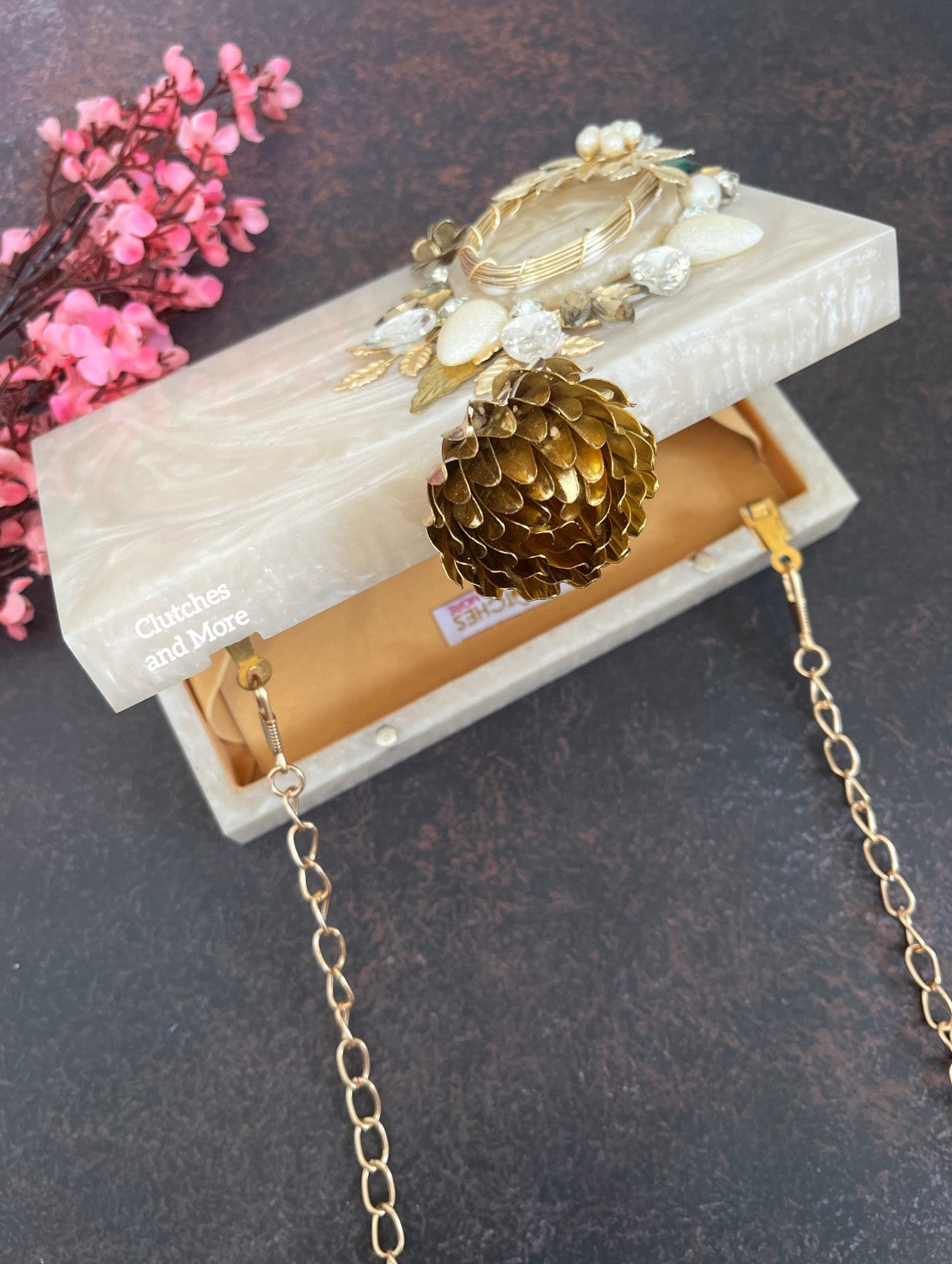 Magical White Resin Clutch