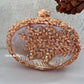 Fiza Mother of pearl luxury clutch Rose Gold