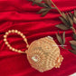 Mini Metal Potli Bag Rose Gold