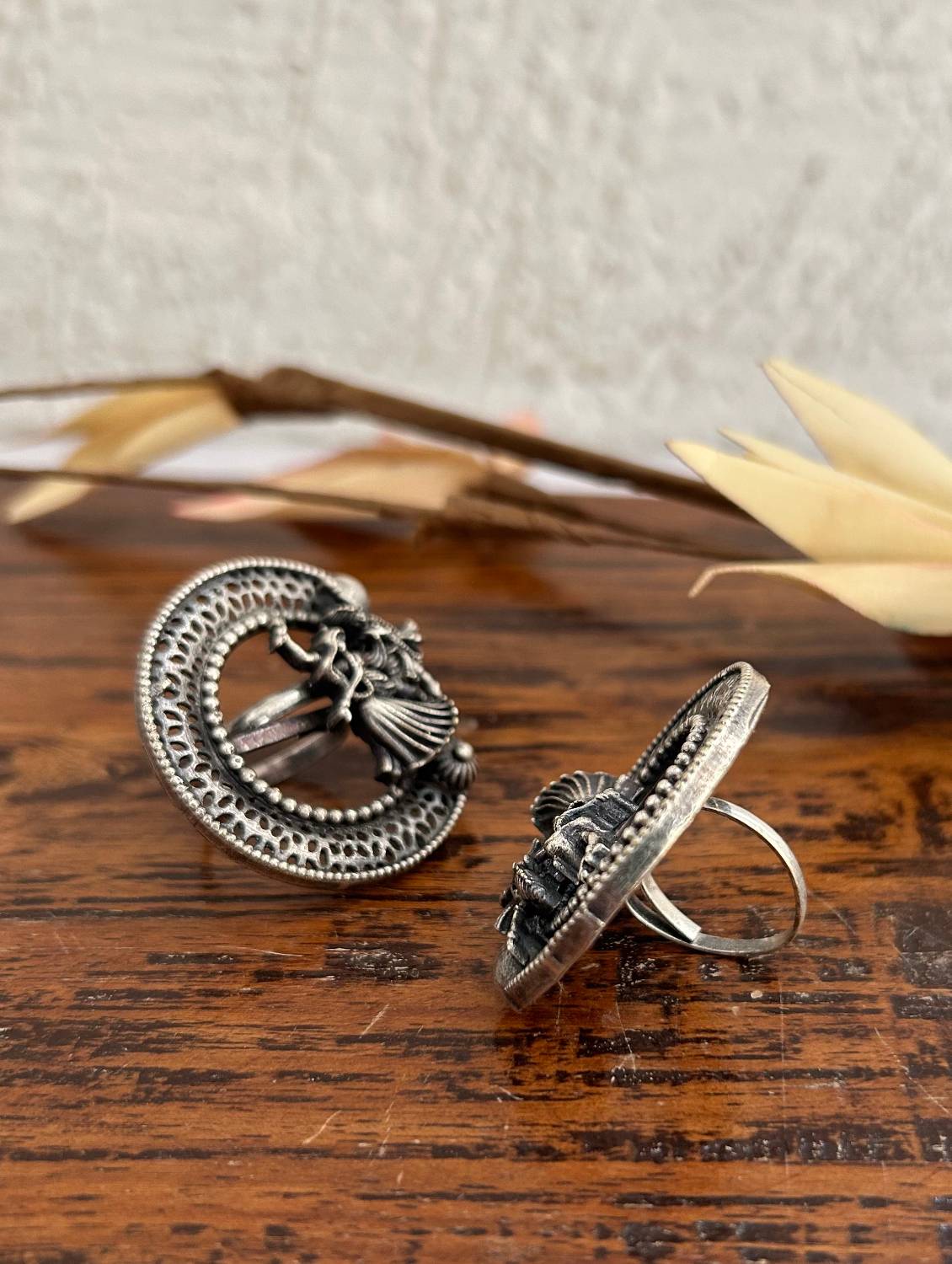 Silver Dancing Couple Rings