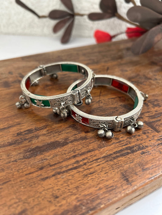 Silver Bangles (Set of 2)