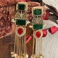 Ira Heritage Earrings Green Red